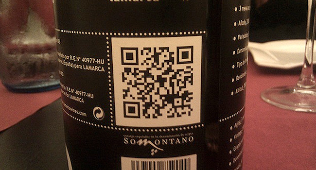 QR Codes can be used on Wine Bottle labels