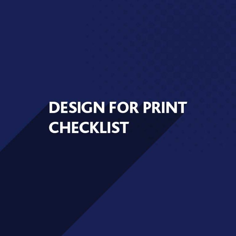 Design for Print Checklist