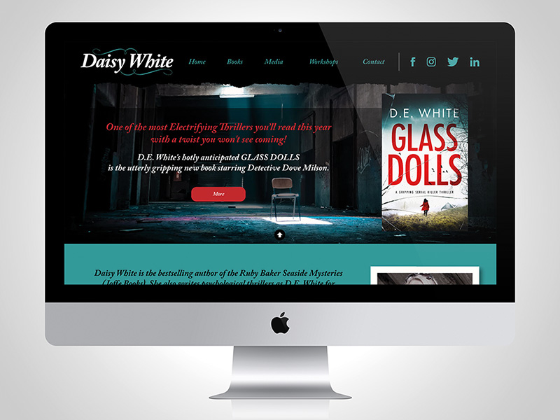 Website design for author Daisy White