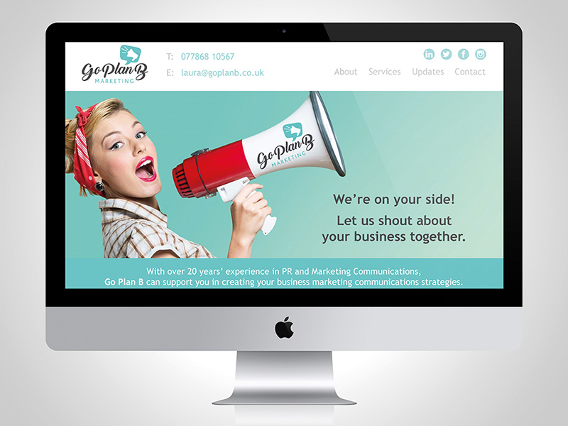 Website design for Go Plan B, Storrington