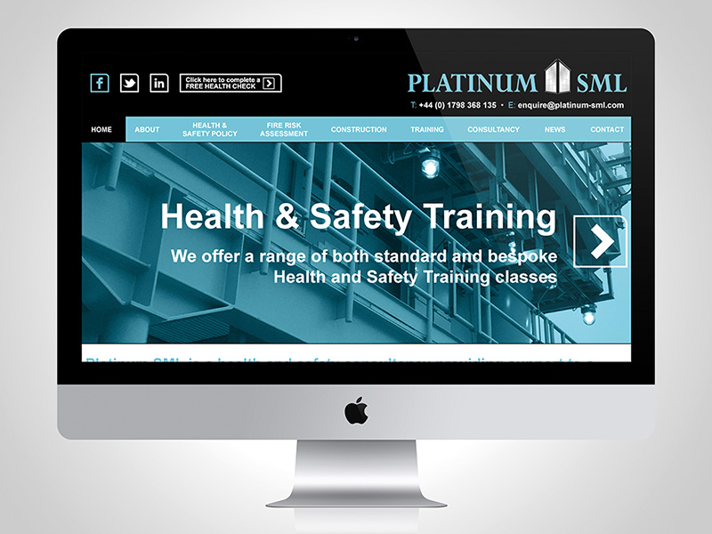 Website design for Platinum Safety Management Limited