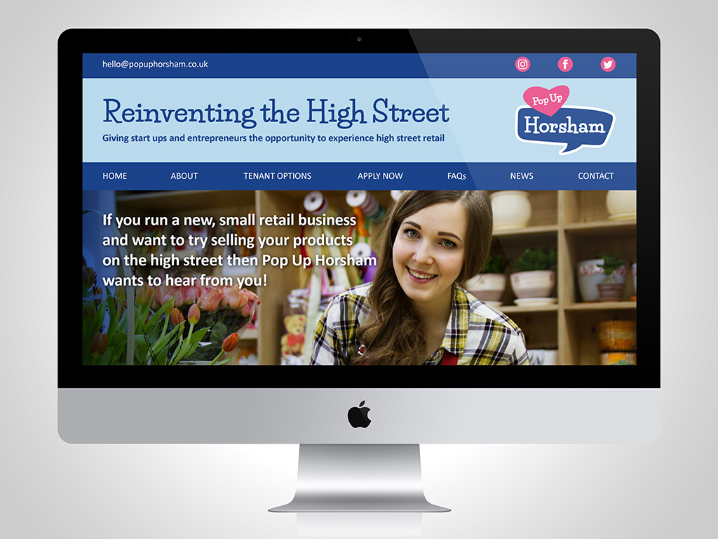 Pop Up Horsham Website Design